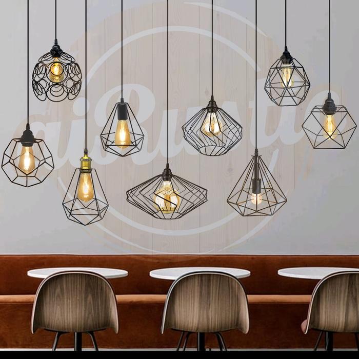 Lampu Kap Gantung Diamond Design Minimalis: Sentuhan Vintage untuk Dekorasi Café