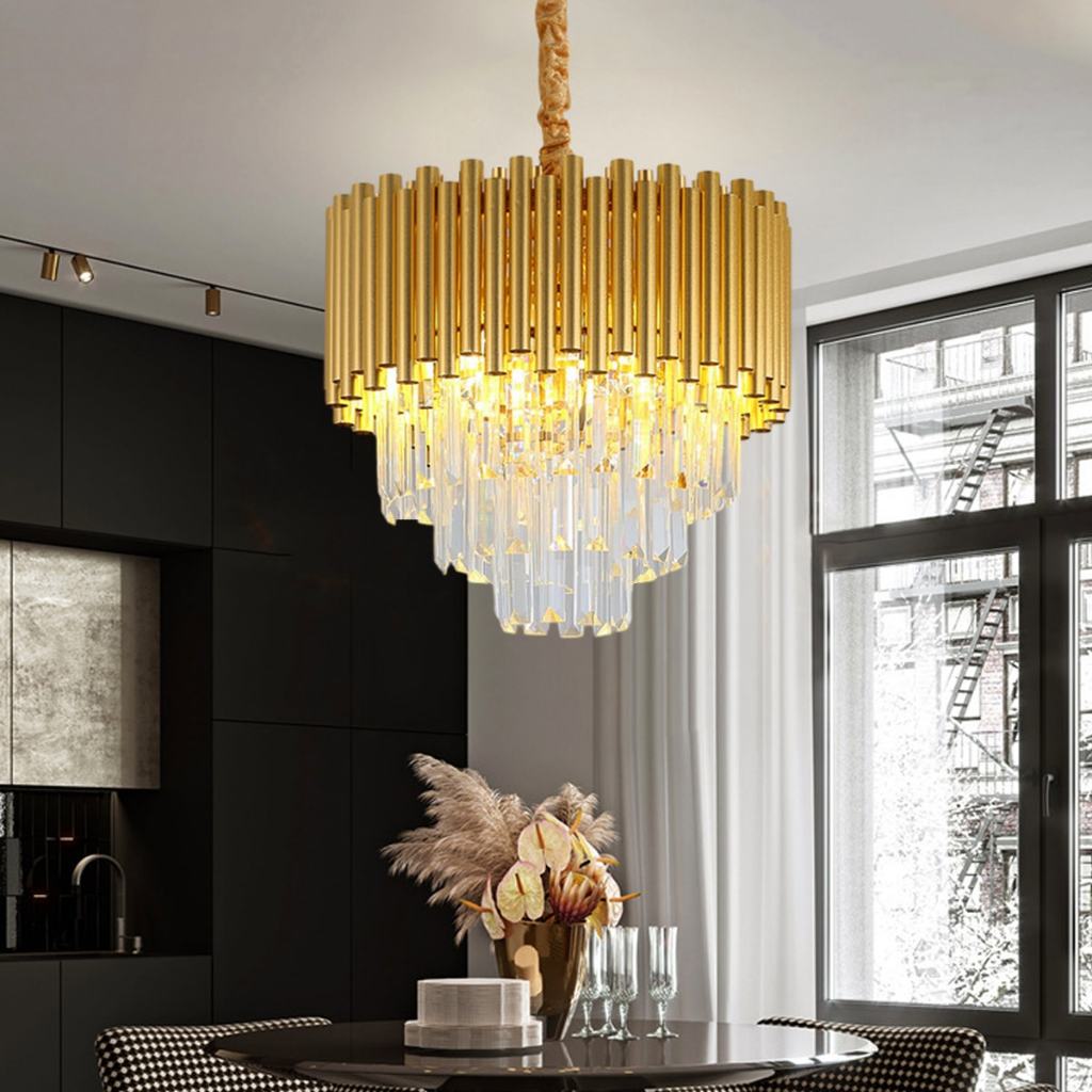 E.Home Lampu Gantung Kristal Chandelier 40cm: Sentuhan Gaya Nordik untuk Ruang Anda